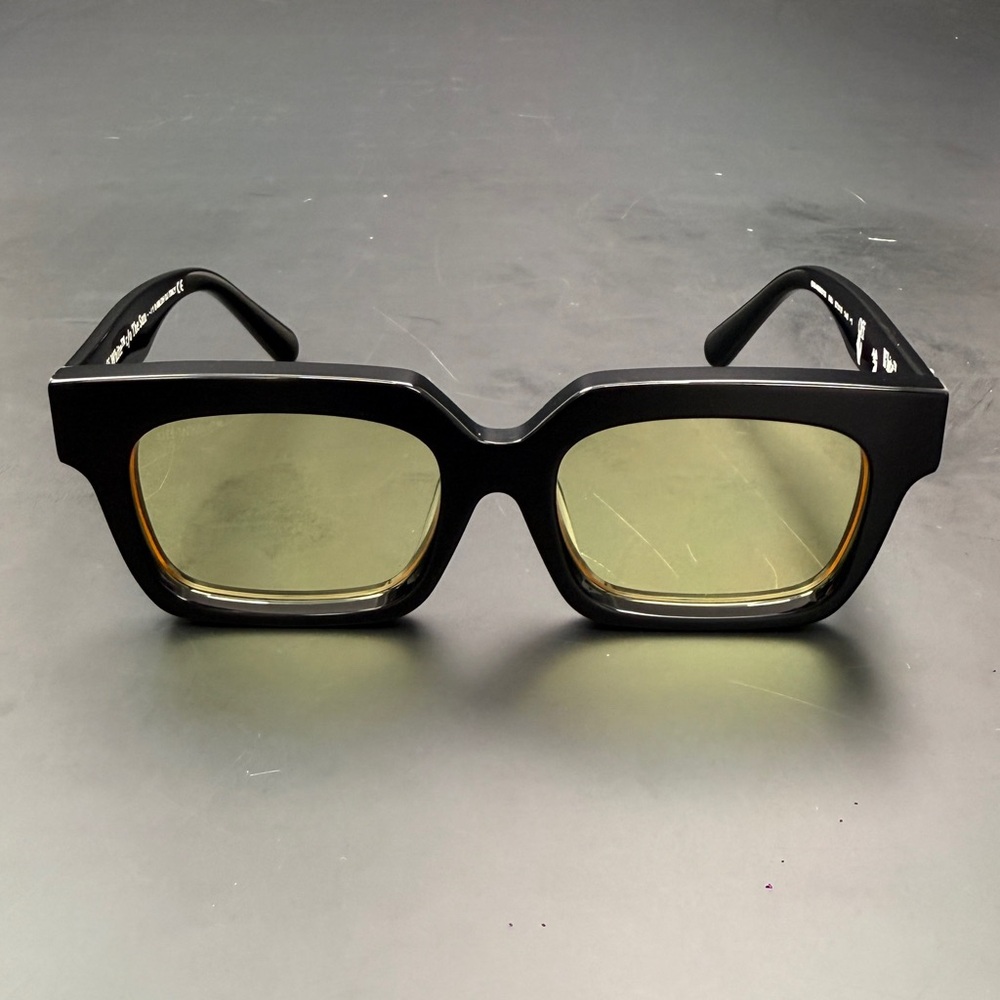 Off-White Black Sunglasses with Yellow Lenses - Picture 2 of 7